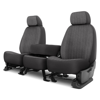 Dash Designs® - Duramax Tweed™ 1st Row Charcoal Custom Seat Cover