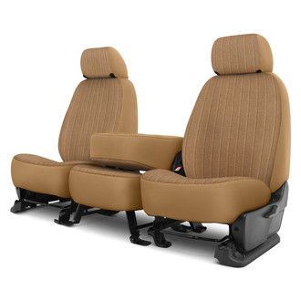 Dash Designs® - Duramax Tweed™ 1st Row Tan Custom Seat Cover