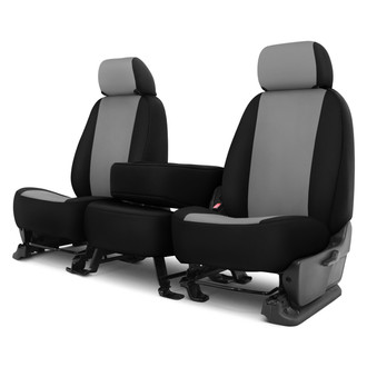 Dash Designs® - Genuine Neoprene™ 1st Row Gray with Black Custom Seat Cover