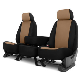 Dash Designs® - Neosupreme™ 1st Row Tan with Black Custom Seat Cover