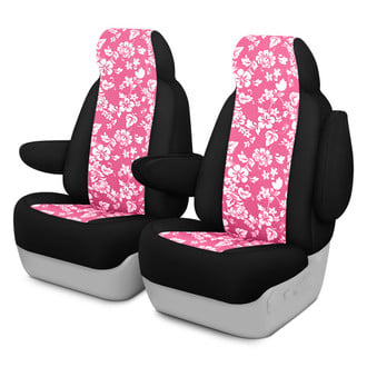 Dash Designs® - Hawaiian™ 1st Row Pink with Black Custom Seat Covers