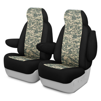 Dash Designs® - Camo™ 1st Row Digital Green with Black Custom Seat Covers