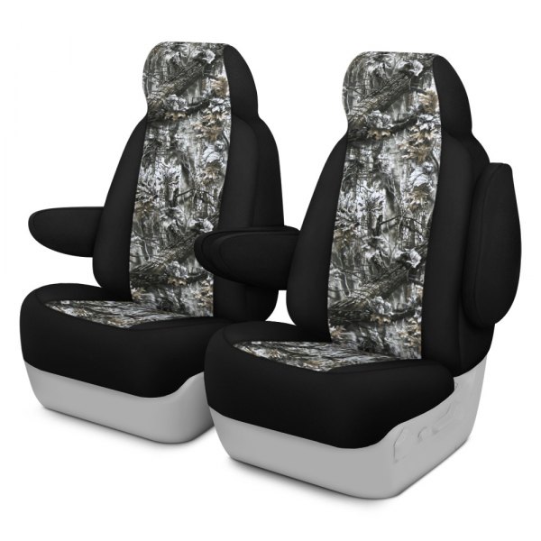 Dash Designs® - Camo™ 1st Row Winter™ with Black Custom Seat Covers