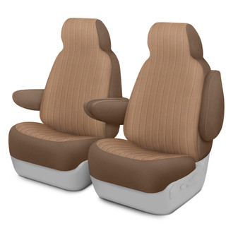 Dash Designs® - Madera™ 1st Row Sandstone Custom Seat Covers