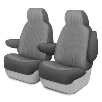 Dash Designs® - Madera™ 1st Row Silver Custom Seat Covers