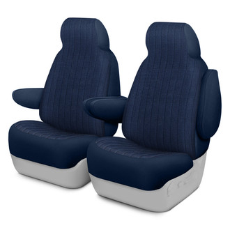 Dash Designs® - Duramax Tweed™ 1st Row Dark Blue Custom Seat Covers