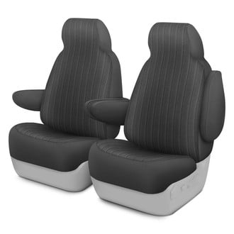Dash Designs® - Dorchester Velour™ 1st Row Charcoal Custom Seat Covers