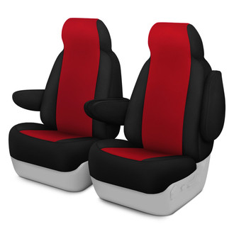 Dash Designs® - Neosupreme™ 1st Row Red with Black Custom Seat Covers