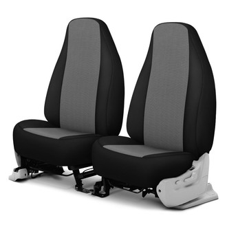 Dash Designs® - GrandTex™ 1st Row Gray with Black Custom Seat Covers