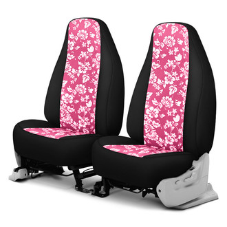 Dash Designs® - Hawaiian™ 1st Row Pink with Black Custom Seat Covers