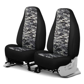 Dash Designs® - Camo™ 1st Row Digital Charcoal with Black Custom Seat Covers