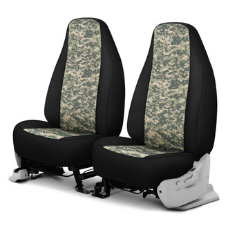 Dash Designs® - Camo™ 1st Row Digital Green with Black Custom Seat Covers