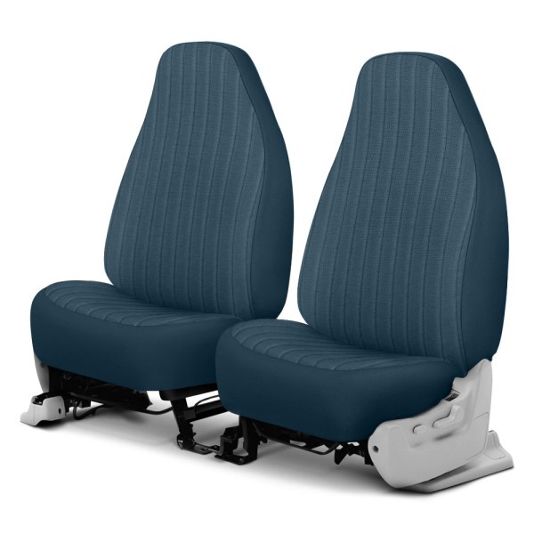 Dash Designs® - Plush Regal™ 1st Row Medium Blue Custom Seat Covers