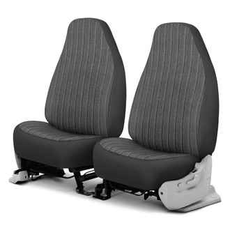 Dash Designs® - Duramax Tweed™ 1st Row Charcoal Custom Seat Covers