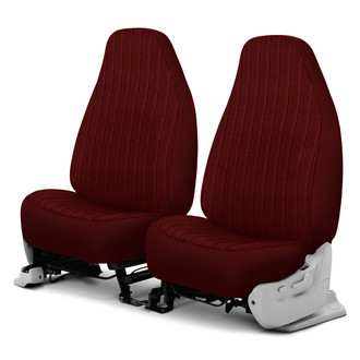 Dash Designs® - Duramax Tweed™ 1st Row Maroon Custom Seat Covers