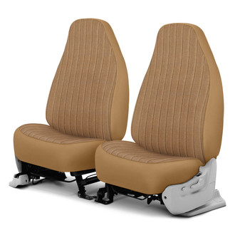Dash Designs® - Duramax Tweed™ 1st Row Tan Custom Seat Covers