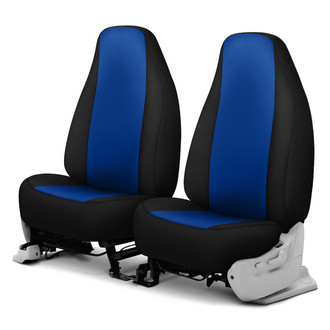 Dash Designs® - Genuine Neoprene™ 1st Row Blue with Black Custom Seat Covers