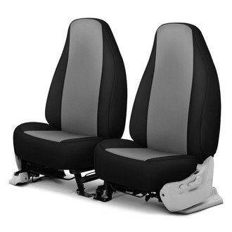 Dash Designs® - Genuine Neoprene™ 1st Row Gray with Black Custom Seat Covers