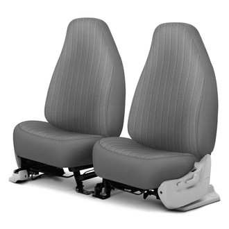 Dash Designs® - Dorchester Velour™ 1st Row Gray Custom Seat Covers
