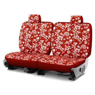 Dash Designs® - Hawaiian™ 2nd Row Red Custom Seat Covers