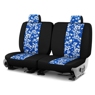 Dash Designs® - Hawaiian™ 2nd Row Blue with Black Custom Seat Covers