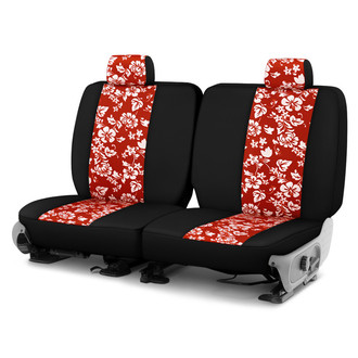 Dash Designs® - Hawaiian™ 2nd Row Red Custom Seat Covers