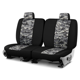 Dash Designs® - Camo™ 2nd Row Digital Charcoal with Black Custom Seat Covers