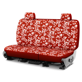 Dash Designs® - Hawaiian™ 2nd Row Red Custom Seat Covers