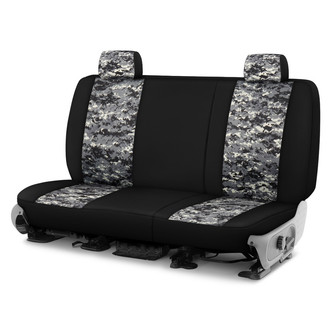 Dash Designs® - Camo™ 2nd Row Digital Charcoal with Black Custom Seat Covers