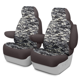 Dash Designs® - Camo™ 1st Row Digital Charcoal Custom Seat Covers