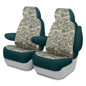 Dash Designs® - Camo™ 1st Row Digital Green Custom Seat Covers