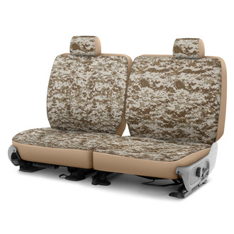 Dash Designs® - Camo™ 2nd Row Digital Tan Custom Seat Covers