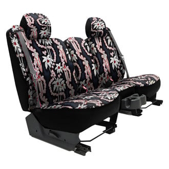 Dash Designs® - Hawaiian™ 2nd Row Surf City Black Custom Seat Cover