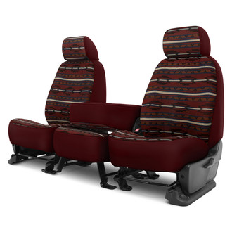 Dash Designs® - Southwest Sierra™ 1st Row Maroon Custom Seat Cover