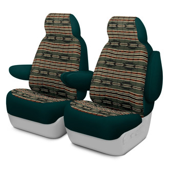 Dash Designs® - Southwest Sierra™ 1st Row Green Custom Seat Covers
