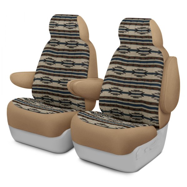 Dash Designs® - Southwest Sierra™ 1st Row Tan Custom Seat Covers