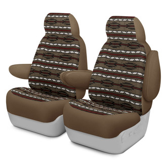 Dash Designs® - Southwest Sierra™ 1st Row Taupe Custom Seat Covers