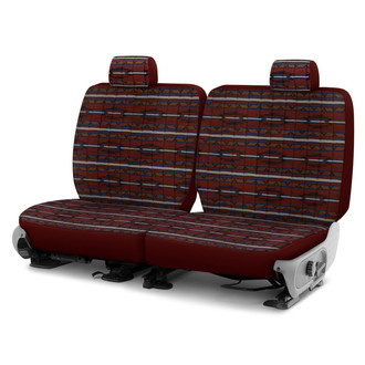 Dash Designs® - Southwest Sierra™ 2nd Row Maroon Custom Seat Cover