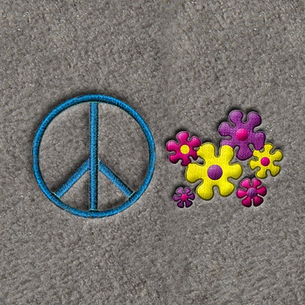 DashMat® - Embroidery "Peace Sign with Flowers" Logo