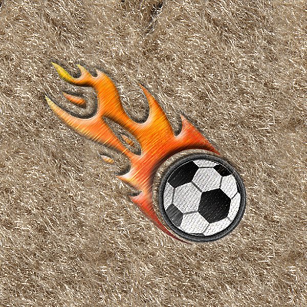 DashMat® - Embroidery "Flaming Soccer Ball" Logo