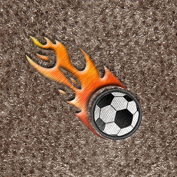 DashMat® - Embroidery "Flaming Soccer Ball" Logo