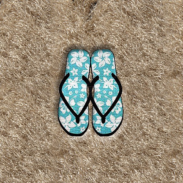 DashMat® - Embroidery "Flipflops with Hawaiian" Logo