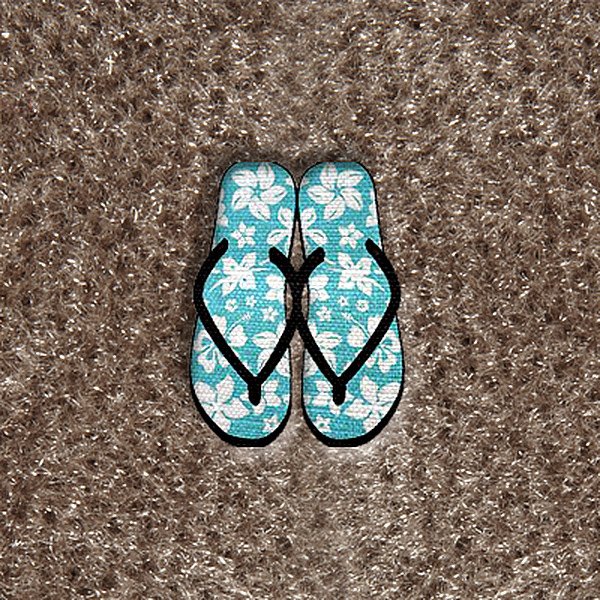 DashMat® - Embroidery "Flipflops with Hawaiian" Logo