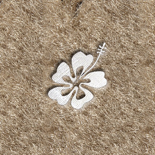 DashMat® - Embroidery "Hibiscus Flower" White Logo