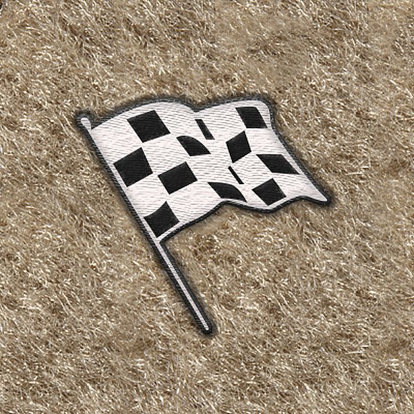 DashMat® - Embroidery "Checkered Flag" White Logo