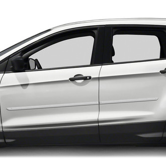 Dawn® - 1.25" Wide Body Side Moldings with Chrome Insert (Painted)
