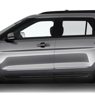 Dawn® - 1.25" Wide Body Side Moldings with Chrome Insert (Painted)
