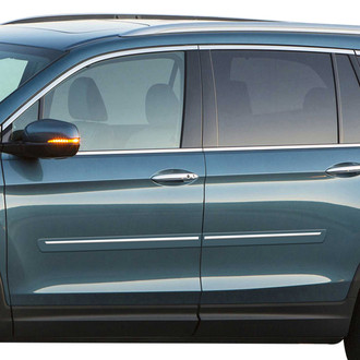 Dawn® - 2.5" Wide Body Side Moldings with Chrome Insert (Painted)