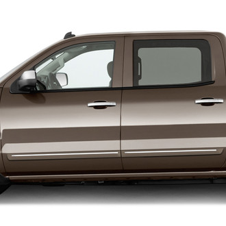 Dawn® - 2.5" Wide Body Side Moldings with Chrome Insert (Painted)
