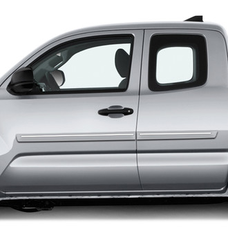 Dawn® - 2.5" Wide Body Side Moldings with Chrome Insert (Painted)